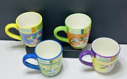 Set 4 tazzine da caffè grandi Capri in gres dipinto a mano, decorazione frutta - Foto 15 di 16