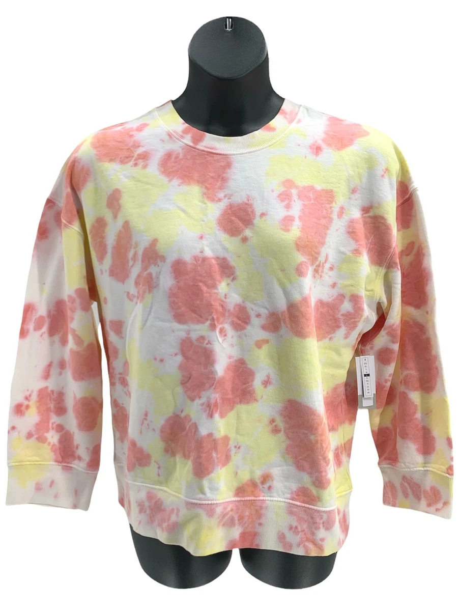 BP. Pullover Sweatshirt Yellow Pink Tie Dye