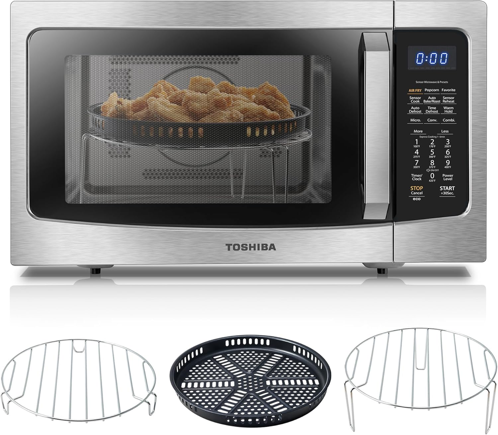 4-in-1 Smart Sensor Air Fryer Microwave Combo Oven Convection Mute
