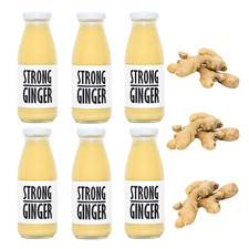 Strong Ginger Juice, 100% Vegetable & Fruit-Based, 6 x 250ML
