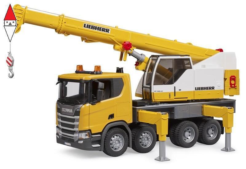 MODELLINO BRUDER AUTOGRU LIEBHERR SCANIA SUPER 560R CON MODULO LIGHT + SOUND