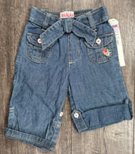 Baby Girl Clothes New Vintage Oshkosh 9 Month Rolled up Cuffed Lightweight Jeans
