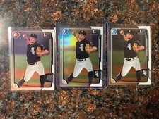 Carson Fulmer RC LOT 3x 2015 Bowman Draft Refractor Chrome & Base #118 White Sox