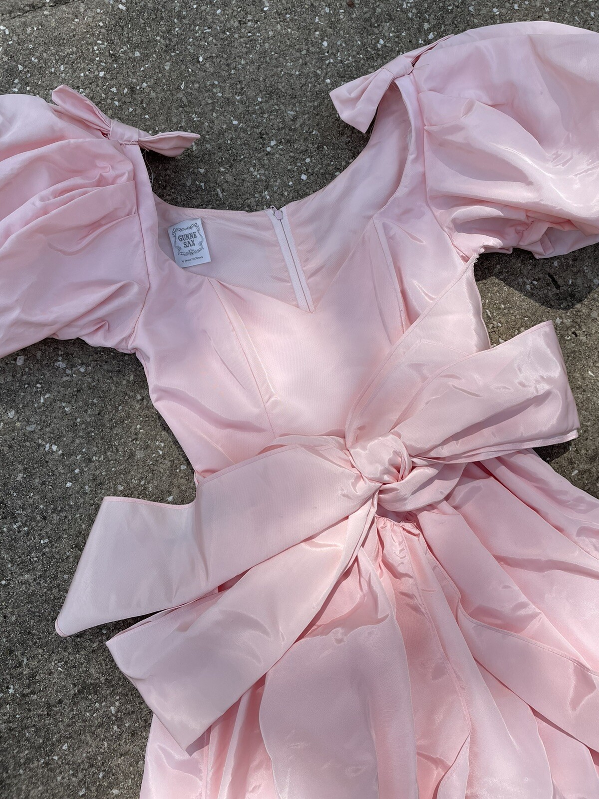 Vintage Gunne Sax By Jessica Dress Pink Bows Pretty R… - Gem