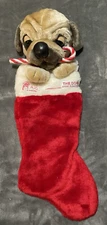 Artlist Collection The Dog Stocking Pug House Christmas Stocking Plush Puppy