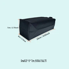 Office Desk Supplies Organizer bag Black Canvas Tool Bag with Metal Zippers easy