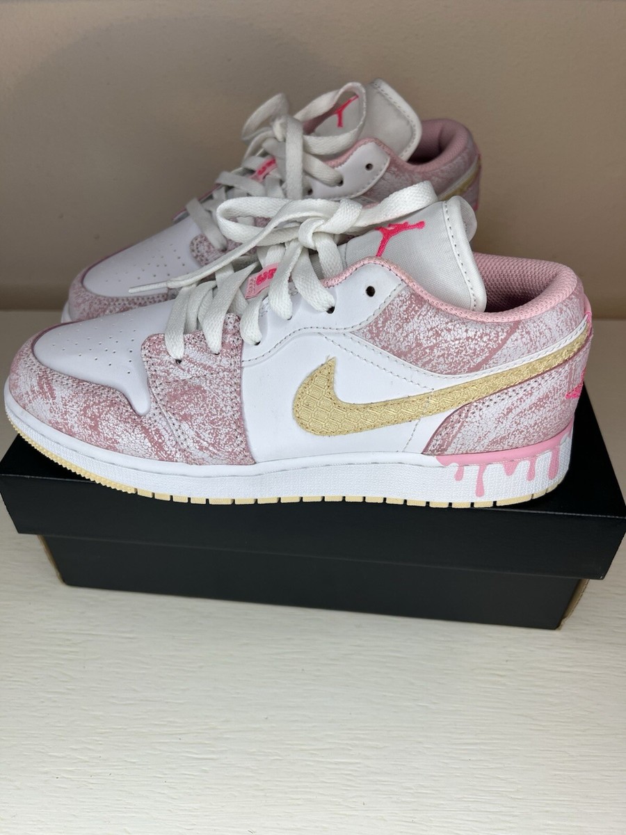 海外限定！極上 USED！Nike AIR JORDAN1 PAINT DRIP Amazon.com | Nike Youth Air Jordan 1 Low Se GS Paint Drip