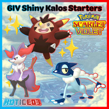 ✨Shiny Kalos Starters 6IV✨ Pokemon Scarlet & Violet  🚀Fast🚀 Indigo Disk