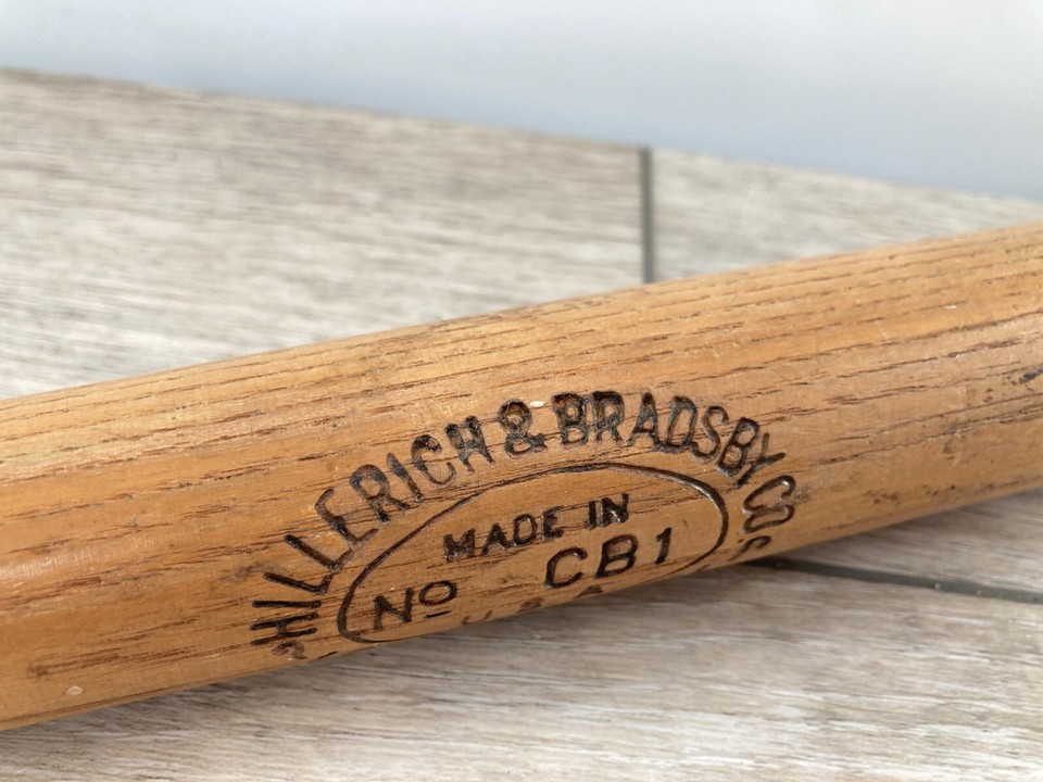 Vintage Hillerich & Bradsby CB1 Official Cork Ball Bat Baseball Wooden