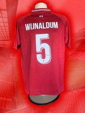 Hand Signed GINI WIJNALDUM Liverpool Football Home Shirt - Proof