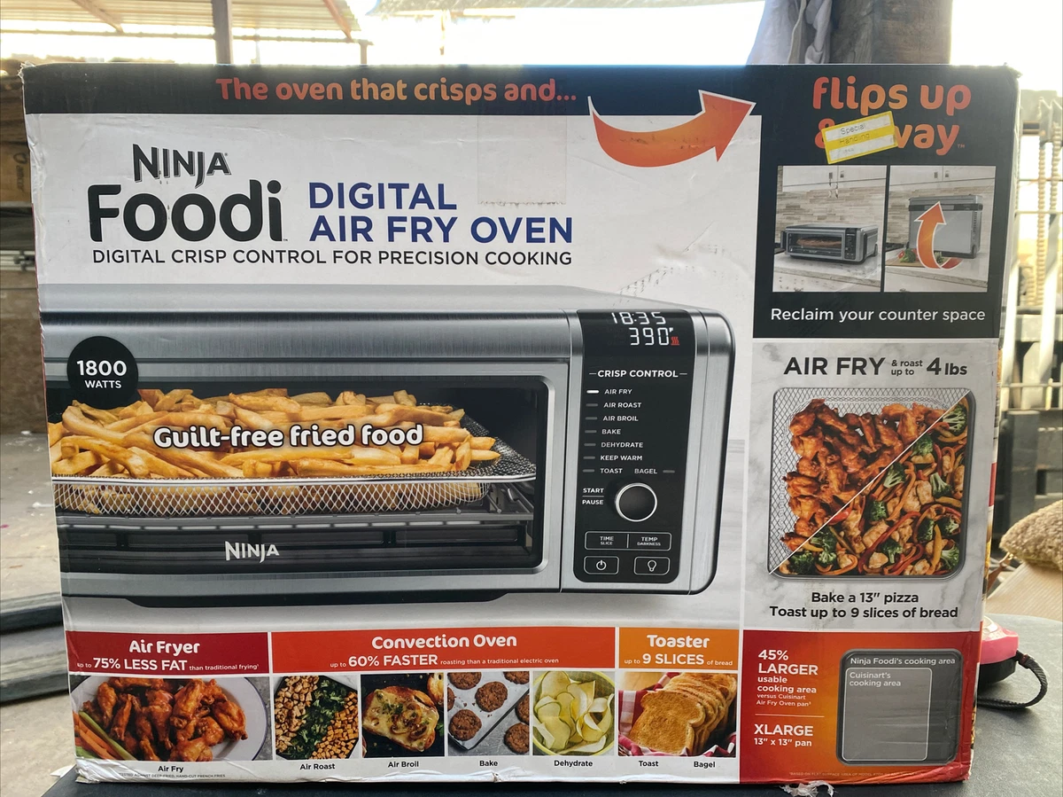 Ninja - Foodi 8-in-1 Digital Air Fry Oven, Toaster, Flip-Away Storage,  Dehydrate, Keep Warm - Black 