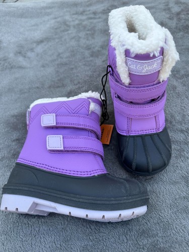 Toddler Denver Winter Boots WaterProof Thermolite Cat & Jack Black, Purple, pink - Picture 4 of 9