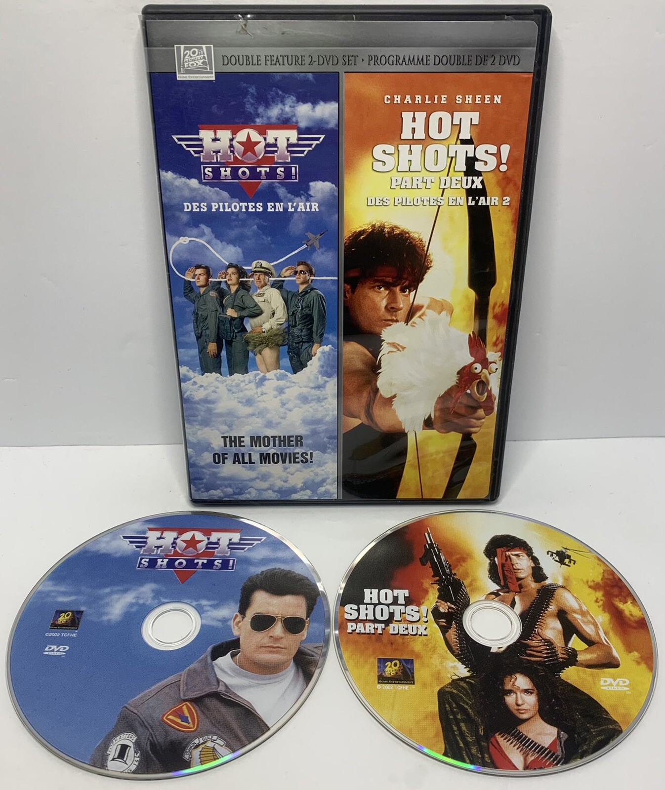 Hot Shots / Hot Shots Part Deux (DVD, 1991, 1993, OOP, Double Feature) Canadian