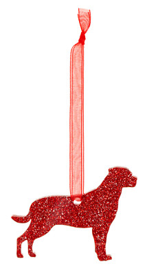 Rottweiler Dog Style A Glitzer Weihnachtsdeko - 11 Farbauswahl.