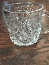 VTG 1995 Mc Donalds Batman Forever The Riddler Clear Glass Cup, Made In USA(F12)