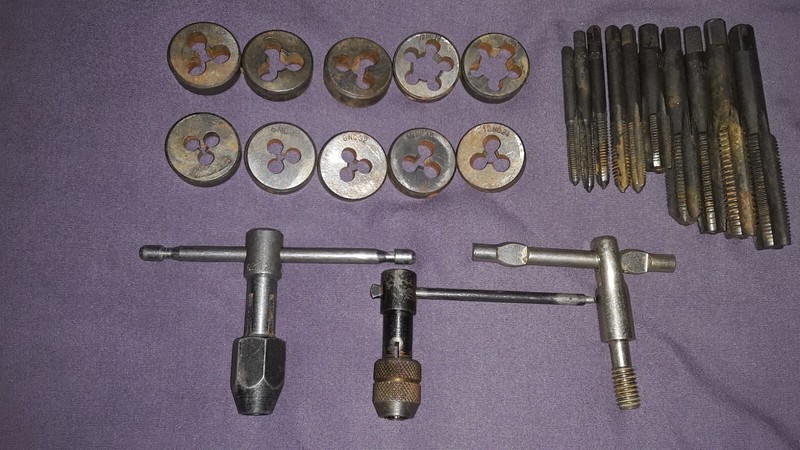 10 Tap & 10 Die Set Japan Lot NF NC NPT NS