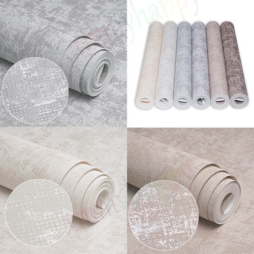 Industrial Metallic Grey Silver Glitter Textured Plain Thick Embossed