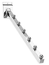 Only Hangers Chrome Slatwall 6 Ball Waterfall 12 pk