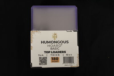 (50) Humongous Hoard 3'' x 4'' Basic 180Pt Thick Top Loaders 5 Packs