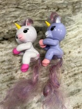 Fingerlings Unicorns Wowwee White And Purple Interactive Pet Toys Set Of 2