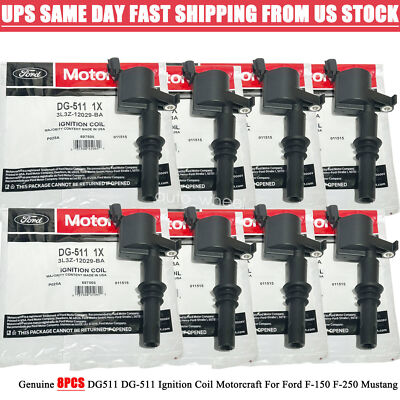 8pcs NEW GENUINE Motorcraft Ignition Coil DG-511 Fit 04-08 Ford F150 Expedition