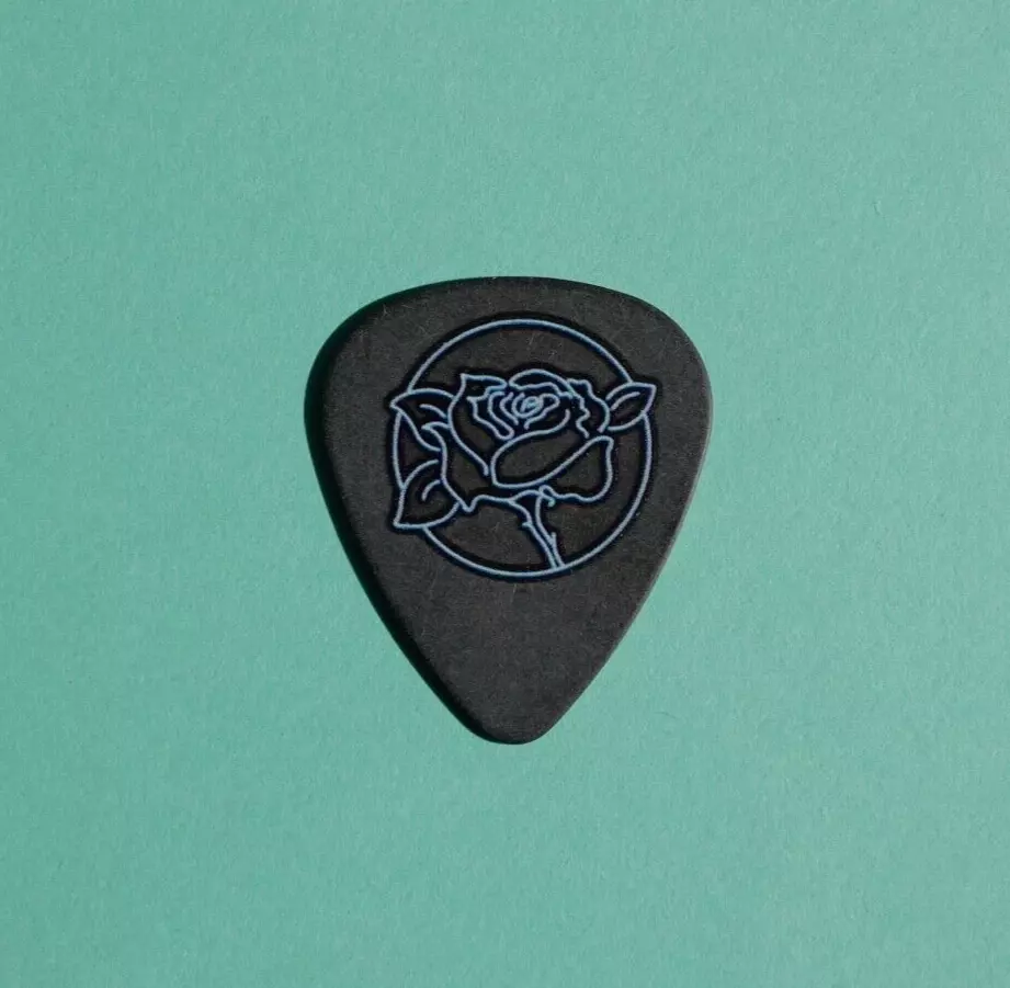 RARE Shawn Mendes Signature Rose Black Guitar Pick 2019 The