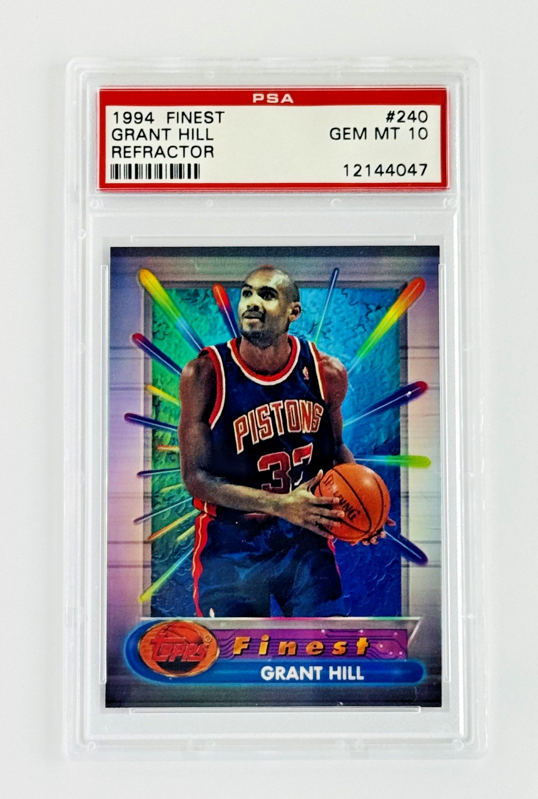 1994 Topps Finest Grant Hill Rookie Refractor PSA 10 Pop 5 Pistons RC HOF Duke