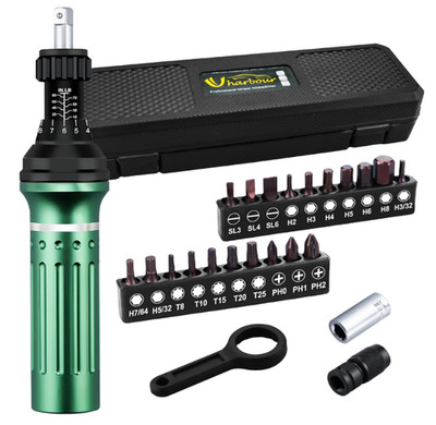 Torque Screwdriver Set 10 80 in.lb 1/4'' Bit Holder for Gunsmith & Bike