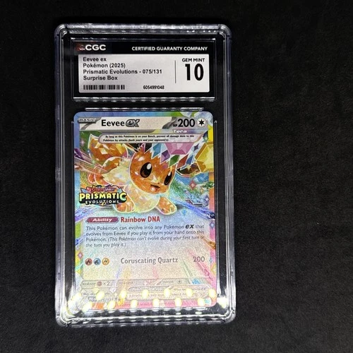 CGC 10 Eevee ex 075/131 Stamped Ultra Rare Prismatic Evolutions Pokemon TCG