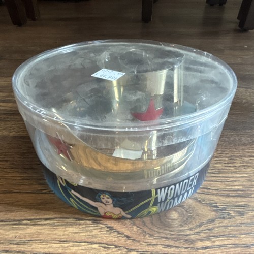 Wonder Woman Gold Tiara with Red Stars in Original Packaging