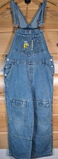 Vintage Looney Tunes Tweety Denim Overalls Adult 15" Waist 25" Inseam Length 44"
