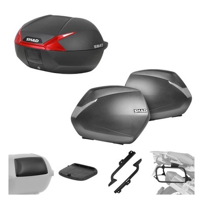 Komplett-Set SHAD SH47 Rot & SH36 Carbon Für Yamaha TRACER 9 900 2025-2026