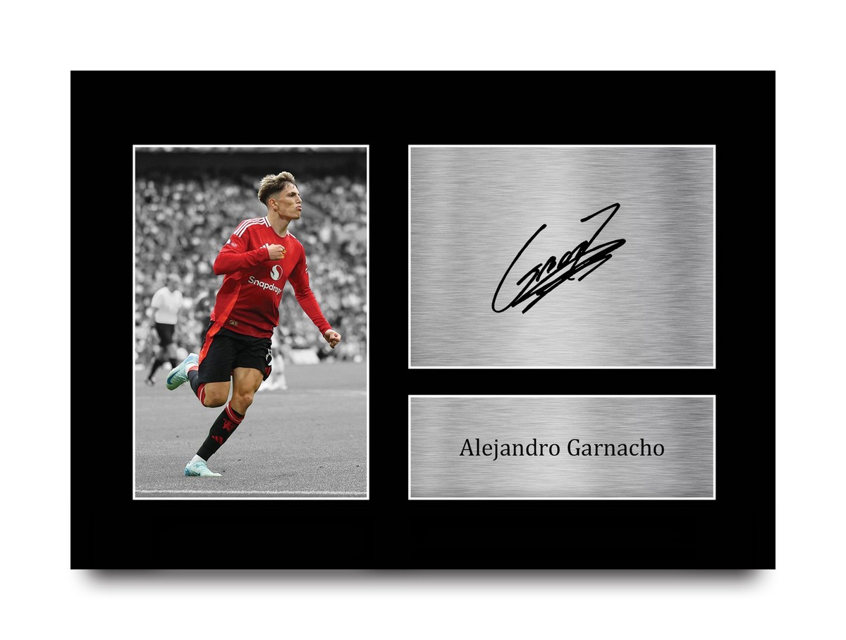 Alejandro Garnacho Signed Man Utd Pre Printed Autograph Photo