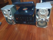 IMPIANTO STEREO HI FI GIRADISCHI AMPLIFICATORE LETTORE CD E CASSE