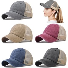 5/6 Packs Vintage Washed Plain Baseball Cap Distressed Dad Golf Hat for Men W...