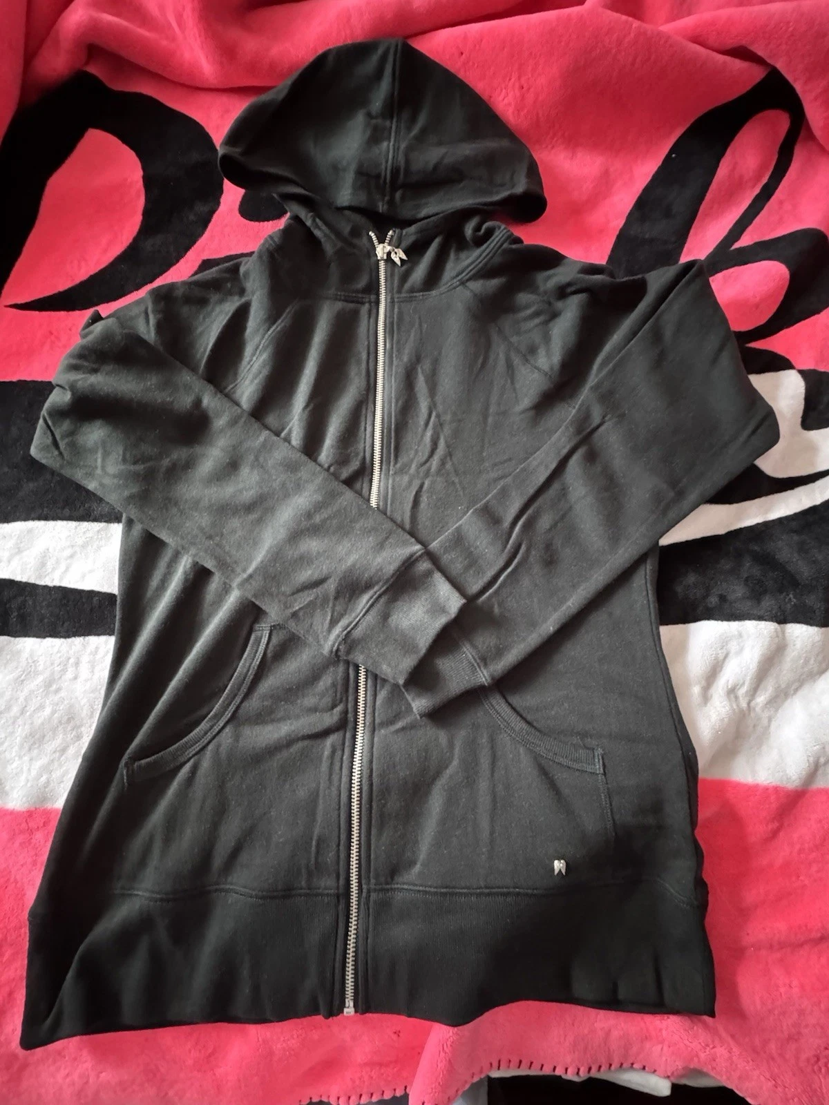 UNDERCOVER Felpa con cappuccio 232 Victoria's Secret fullzip Bling Angelwing Medium nera nuova con etichetta