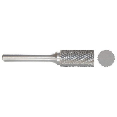 GRAINGER APPROVED  Cylinder Bur SA,Carbide,1/4'',Double Cut 22YA24