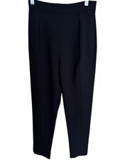 Black Halo Black High-Waisted Trousers Size Zipper Back 0