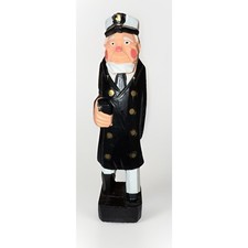 Vintage Wooden Hand Carved Painted Folk Art Peg Leg Sea Captain Sailor 7 3/4