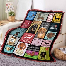 Dachshund Blanket Dachshund Gifts for Women Soft Warm Cozy Weiner Dog Blanket...