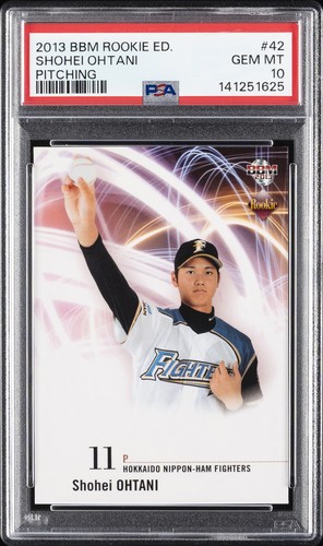2013 BBM ROOKIE EDITION PITCHING #42 SHOHEI OHTANI ROOKIE RC PSA 10
