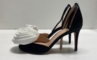 J.Crew Black Textile Satin Rose Flower Ankle Strap Pumps Heels Women's Size 7 — photo 1