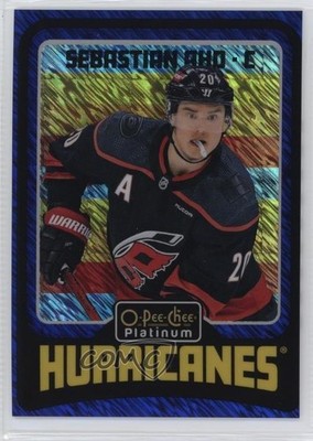 2024-25 O-Pee-Chee Platinum Retro Blue Luster 88/100 Sebastian Aho #R32 c7o