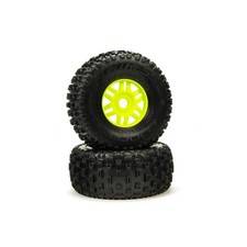 ARRMA dBoots 'Fortress' Tyre Set Glued Green Pair ARA550068 RC Tire