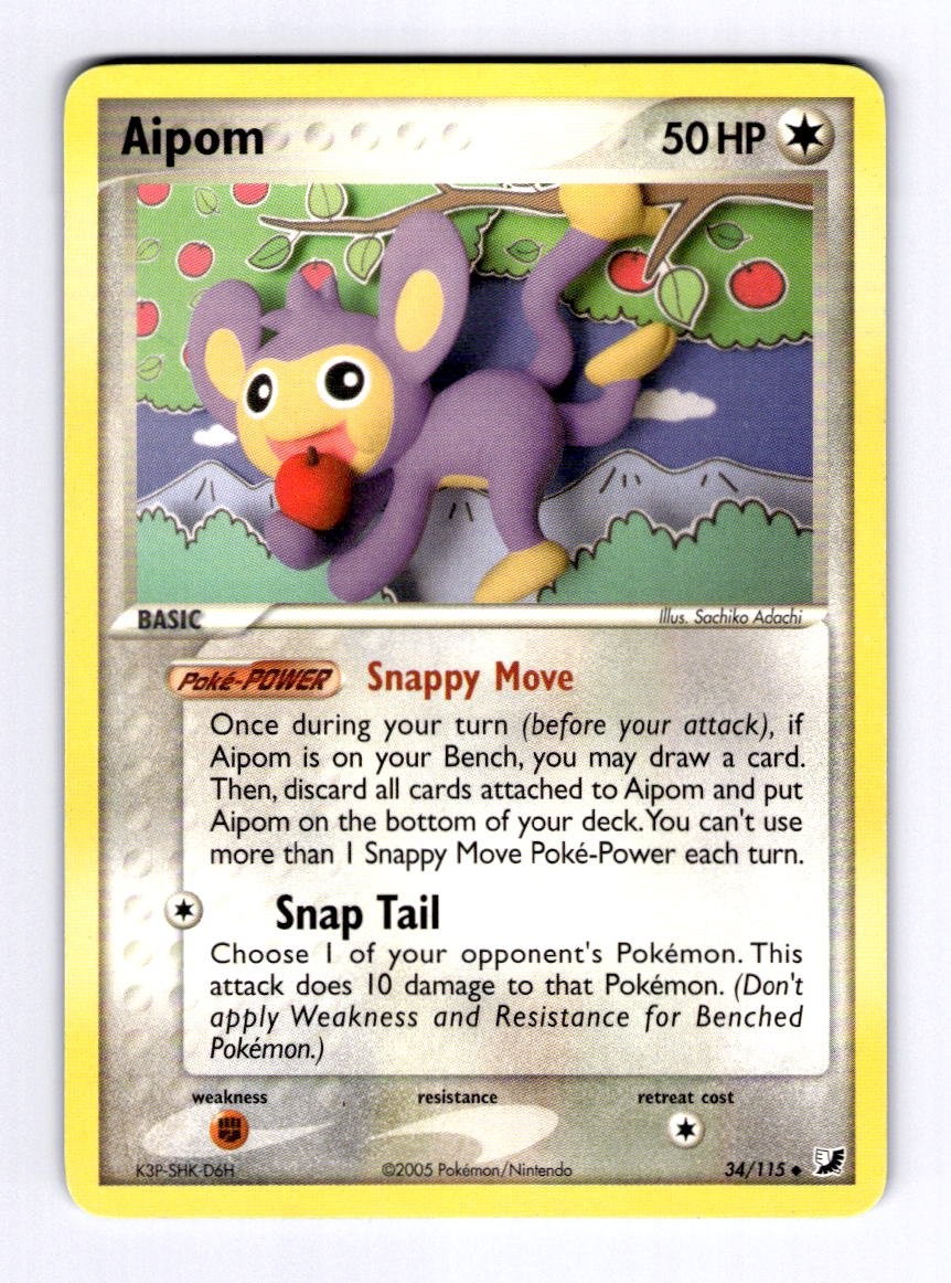 Aipom Unseen Forces #34 (2005) Uncommon NM Pokemon