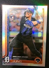 2025 Topps Chrome Update Series #US121 Jace Jung RC Detroit Tigers Refractor