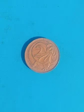 1966 Australia Pre Decimal 2c Coin (Rare Find)Error Strikes Blunt Claw