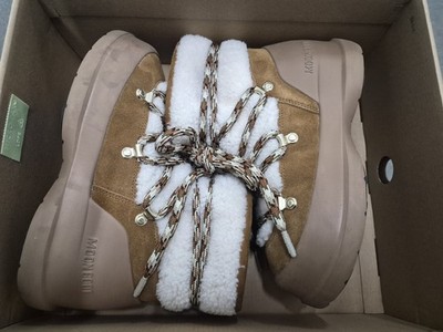Moon Boot Women's Luna Boot SHEARLING US Size 5 WHISKEY/OFF WHITE