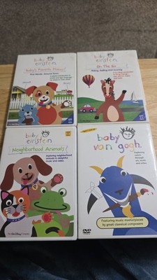 Baby Einstein DVD Lot Educational Learning Videos Of 4 Place, Go, Animal, Van Go
