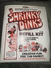 Vintage package of Shrinky Dinks refill sheets contains 8.5 sheets